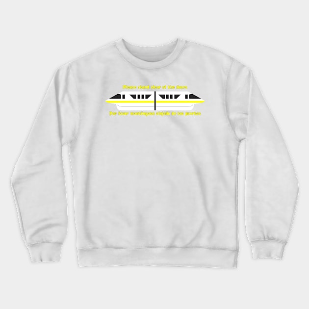 Please stand clear of the doors, Yellow Crewneck Sweatshirt by bcrosby2011